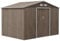Outsunny Caseta de Jardín Exterior 4,9 m² 277x195x192 cm Cobertizo de Jardín Exterior con Puerta Corredera Techo Inclinado Base Refuerzo (Suelo NO Incluido) y 4 Ventanas Natural
