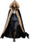 keland Cape de viking en velours avec capuche médiévale pour Halloween (noir)