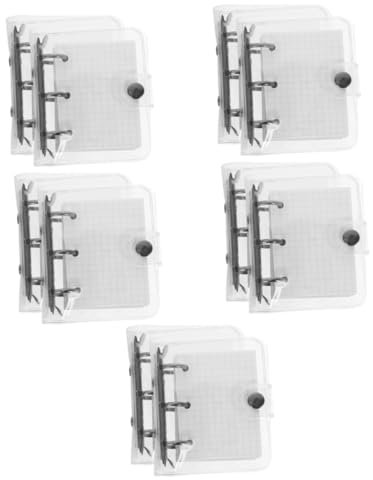 DIYEAH 10 Sätze Mini-ordner Taschennotizbuch Bindemittel Notizbücher Wieder Auffüllbar Intelligentes Notizbuch Notizbuch Tablette Kleiner Ordner Scheckbuch Aluminiumlegierung Weiß
