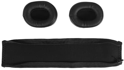 Mocturnity KopfhöRer Schwamm Ledertasche OhrenschüTzer Kopfstrahl SchutzhüLle Querbalkenpolster für -SR5 SR5BT Schwarz