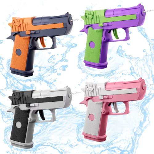 Wasserpistole für Kinder, 2/4 Stück Spritzpistole Wasser Set mit Großer Reichweite bis zu 8-10 Meter, Wasser Spritzpistole Kunststoff für Strände und Wasserschlachten im Freien