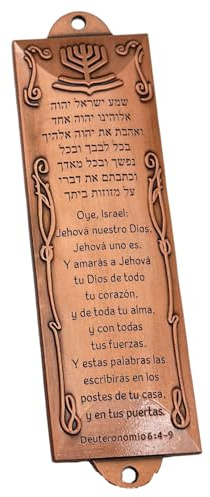 Xinsheinelry Luxuriöse Türdekoration im spanischen Stil, Antik-Finish, Metall-Mesusa, Wand, Vintage, religiöse Plaketten
