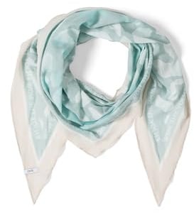 Cecil Tuch mit Leo-Muster in Diamantform mint sea green A