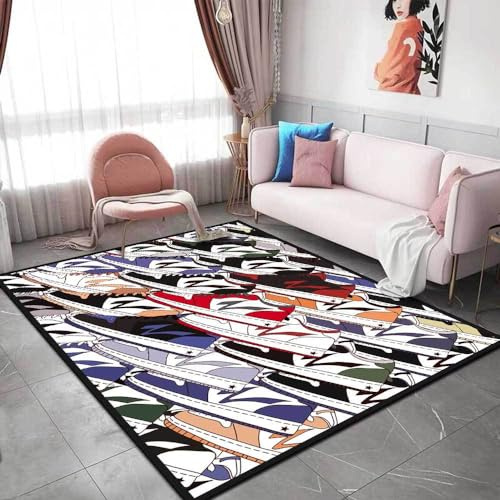 Chanxiang666 Designer Teppich Wohnzimmer Teppich 80x200cm Sneakers der Marke Sportswear Wohnzimmer/Schlafzimmer/Arbeitszimmer/Couchtisch 80x200cm