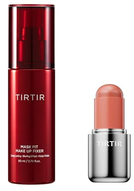 TIRTIR Red Makeup Fixer & Lip and Blush Stick #02 Rose Drizzle