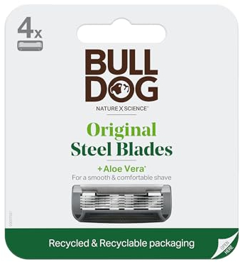 Bulldog Herren Skincare and Grooming Original Rasierklingen Nachfüller für Männer, 4 Stück