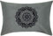 EXPRESS-STICKEREI Yoga Kissen Blume des Lebens Mandala Kissen mit Füllung 40x60cm Buddhismus Dekoration Energie & Harmonie Sofakissen Wohnzimmer Dekokissen Bohemian Accessoire Zierkissen | grau
