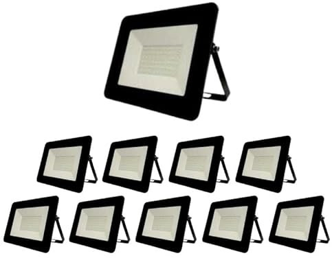Projecteur LED Extérieur 30W Etanche IP65 NOIR - Pack de 10 / Blanc Neutre 4000K - 5500K