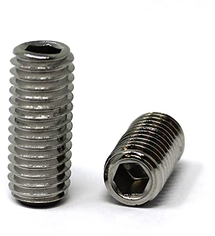 Gewindestift mit Kegelkuppe und Innensechskant (ISK) nach DIN 913 / ISO 4026, Edelstahl A2 V2A, Madenschraube (10 Stück, M6x30 mm)