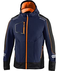 Sparco Soft-Shell Tech, Blu-Orange, L Unisex-Adulto