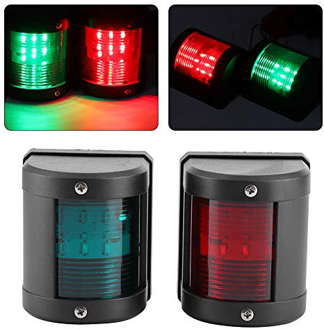 Toothbace Boat Navigation Light, Red and Green Lights, Deck Side Port Starboard Lights, Sailing Signal Light for Boating Fishing Yacht, Pontoons, Chandlery Boat
