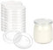 Couvercle pour Pot de Yaourt,53mm,LOT 12 Capuchon pour Yaourtière SEB - Capsules de Pot Yaourt Couvercle Rond en PE (5.3mm,rond)