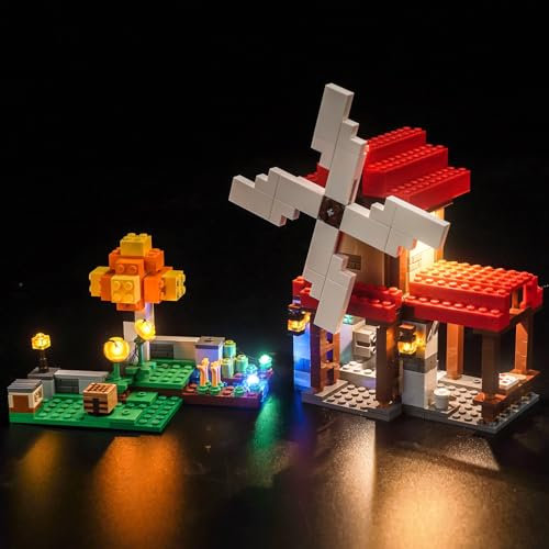 Light Kit for Lego Minecraft The Windmill Farm, Lighting Set for Lego 21262 The Windmill Farm Set - Not Include Models, Just Light Kit