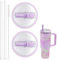 2 Couvercles de Rechange, 40 oz Aucune Fuite Couvercles de Gobelet, Tasse de Remplacement Tumbler, avec Paille, Réutilisables, Anti-Éclaboussures(violet)