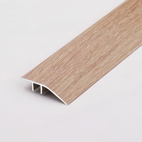 Türübergangsleiste für Rollstühle, Schwellenreduzierer aus Metall mit Holzmaserung für Teppich zu Zement/Holzboden zu Fliesen/unebene Böden, 25 31 36 45 59 65, Hell,Ligjt Grey-W 42MM - 67in/170.2cm