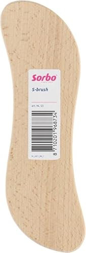Sorbo S-Bürste – Handbürste aus Holz – Mit Unionborsten – Ergonomisch geformt – Für groben Schmutz – Ideal für Haushalt, Werkstatt, Garten – Langlebig & griffig