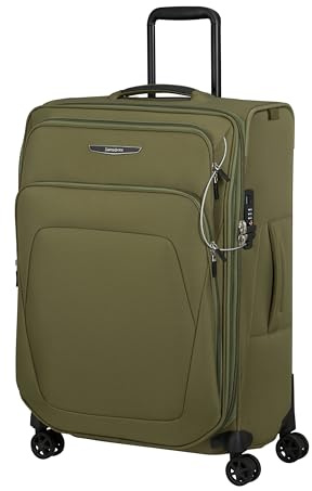 Samsonite Spark SNG Eco - Weichgepäck Koffer 67 cm Mittelgroß - Trolley Koffer mit 4 Rollen, TSA-Schloss, Leicht & Erweiterbar - Grün (Olive)
