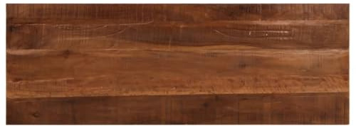 vidaXL Tischplatte, Holztischplatte Rechteckig Rustikal, Ersatztischplatte für Couchtisch Beistelltisch Esstisch, Holzplatte, Massivholz Mango