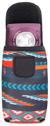 USA Gear Pochette Appareil Photo Étui de Protection en Néoprène - Housse Appareil Photo Compact avec Bandoulière, Mousqueton et Boucle Ceinture - pour Sony RX100, Nikon Coolpix et Plus - Southwest