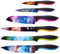 Chef’s Vision Kosmos Messerset - 6-teiliges Edelstahl-Küchenmesserset mit leuchtendem Kosmos-Design - Perfektes Einweihungsgeschenk für Frauen oder Männer - Einzigartiges Messerset