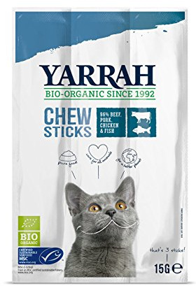 YArbre Kaustäbchen mit Seegras und Spirulina für Katzen, 9 x 15 g