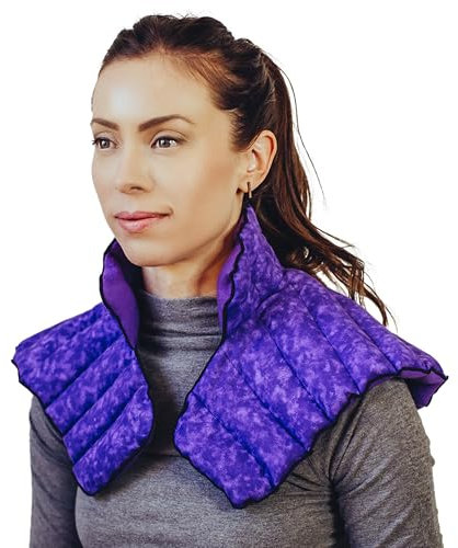 MyCare Heating Pad | Microwavable Large Neck and Shoulder Wrap for Instant Pain Relief - Weighted and Deep Moist Heat Pack for Stiffness, Arthritis, Bursitis, and Relaxation - Safe Natural Home Remedy