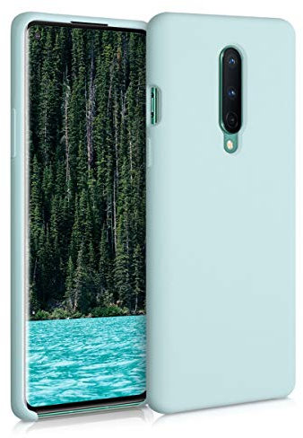 kwmobile Hülle kompatibel mit OnePlus 8 (2020) Hülle - Silikon Handy Case - Handyhülle weiche Oberfläche - kabelloses Laden - Mintgrün matt
