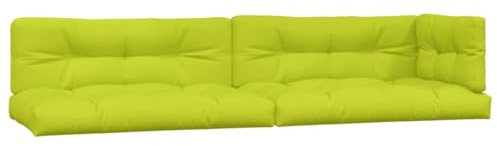 vidaXL Palettenkissen 5-TLG., Palettenauflage für Europaletten, Palettenpolster Palettensofa Outdoor Indoor, Sitzkissen Rückenkissen Seitenkissen, Hellgrün Stoff