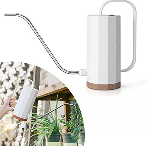 Arrosoir Plastique Long Bouche Bonsai Arrosoir Long Arrosoir De Jardin Balcon Petit Arrosoir Fleurs d'Intérieur Avec Bec Long Et Poignée Acier Inoxydable Pour Les Plantes Et Fleurs d'Intérieur (1,2 L)