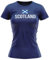 Purple Print House Womens Scotland Football Shirt - Womens Scotland Flag Football T Shirt - Football Country European Scottish Tournament Gifts for Her - Unique Footy Top, XL, Navy