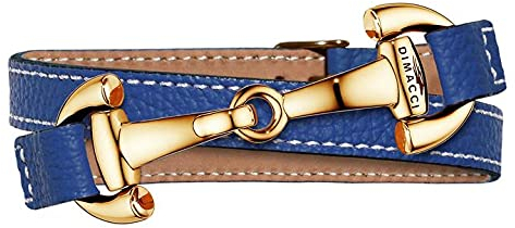 DIMACCI ARMBAND - ALBA (Marineblau + Vergoldet)