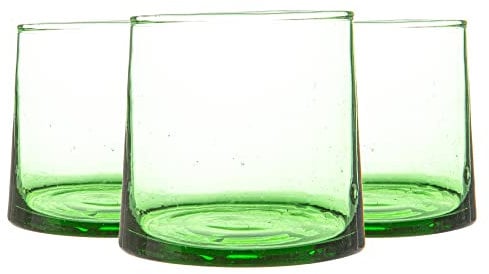 Nicola Spring Merzouga Recycelte Glas -Teelicht -Halter - 7cm - Grün - Pack Von 3