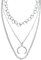 Urban Classics Unisex Halskette Open Ring Layering Necklace, Modeschmuck Kette für Männer und Frauen mit Ring Anhänger, Länge 48 cm