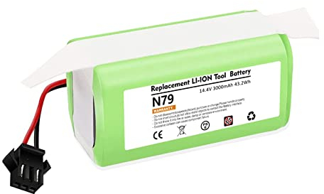 14.4V 5000mAh Batería de Repuesto de Iones de Litio Compatible con Conga Excellence 990 950 1090 1790 1990 Ecovacs Deebot N79 N79S DN622 Eufy RoboVac 11 11S 30 35C y IKOHS Netbot S14 S15