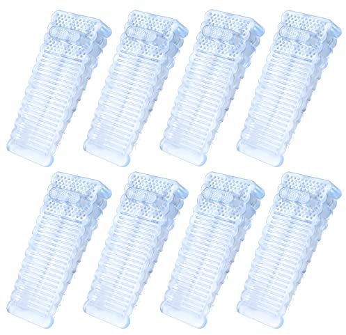 Romon 8 Pièces Antidérapante Cale de Porte au Sol avec Hauteur Réglable, cale porte caoutchouc transparent, Arrêts de Portes pour Protection de Maison Bureau Porte Mur