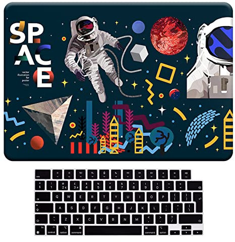 BYCeKe Compatible for M4 MacBook Air 13.6 inch Case 2025 2024 2023 2022 A3240 A3113 A2681 M2 M3 Chip, Slim Plastic Hard Shell Protective Case&Keyboard Cover for MacBook Air 13 inch M3 Case, Astronaut