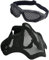 Taktische Airsoft-Maske und Schutzbrille, Halbgesichtsmaske mit Totenkopf-Mesh-Brille für Outdoor-CS-Spiel und Jagd (schwarz)