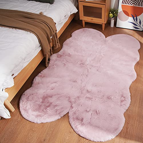 Ghouse Tepiche für Wohnzimmer Schlafzimmer Küche Kinderzimmer Moderner Kurzflor Flur Teppich Rosa 120x180 cm Waschbar rutschfest Carpet