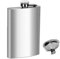 wyewye Hip Flask 8oz, Silver Flasks for Men with Funnel, Whisky Alcohol 304 Stainless Steel 100% Waterproof, Portable Pocket Personalised Groomsmen Gifts Bar Party Drinking