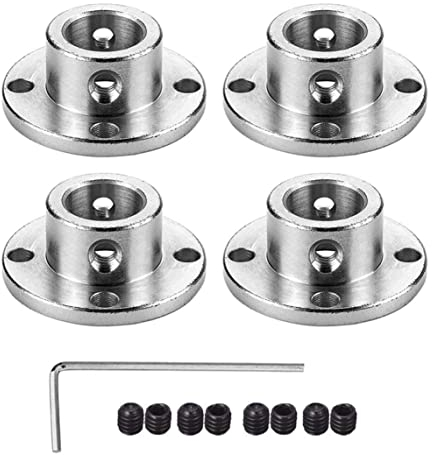 4 Stück 14mm Flanschkupplungsverbinder, starre Führungsmodell-Kupplungszubehör, Wellenachsenbeschläge für DIY RC Modellmotoren