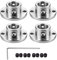 4 Stück 14mm Flanschkupplungsverbinder, starre Führungsmodell-Kupplungszubehör, Wellenachsenbeschläge für DIY RC Modellmotoren