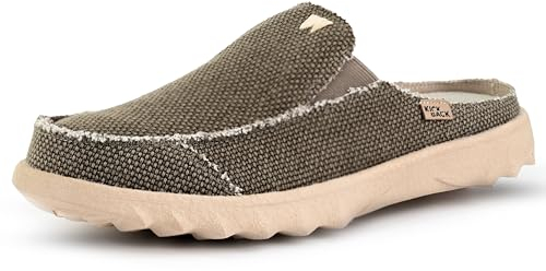 Kickback Chaise Classic - Color Bruno Brown - Men's Lightweight Slip-On Canvas Shoes - Loafers for Men - All Day Comfort - Casual Mens Slip On or Slide in - Size UK 10