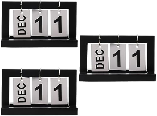 STOBOK 3st Tischkalender Aus Holz Kreativer Kalender Vintage Holzkalender Stendig Kalender Kalenderblatt Umblättern Kalender Für Den Schreibtisch Holztisch Büro Bambus Einfach