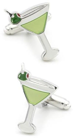 YAHOYA Trinken Design Cocktail Manschettenknöpfe für Männer Qualität Kupfer Material Grüne Farbe Manschettenknöpfe