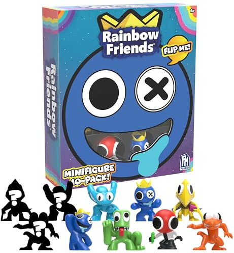 Rainbow Friends - Minifigure 10-Pack Collector Set (10 figure da collezione, Serie 2)