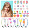 TGFIX 8Pcs Meerjungfrau Haarreifen Basteln Mädchen Meerjungfrauen Haarschmuck Bastelset 5-12 Jahre Geschenk DIY Kreativset Kinder für Kinder Geburtstag Schulanfang Geschenk 4 5 6 7 8 9 Jahre