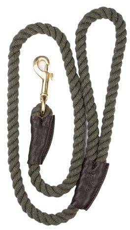 Rope Dog Lead Strong Roped Training Leash for Dogs Pet Puppy Cotton Leads (Olive)