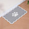 Ralxion Scalloped Dog Feeding Mat, Absorbent Mats for Dog Food and Water Bowl, Dispenser, Cute Elegant Aesthetic Grey Scallop Pet Placemat for Dogs, Cats, Puppy Accessories, 17 X 24”