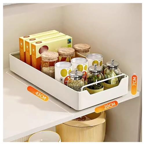Ausziehbarer Schrank Organizer, Slide Out Drawer Pull Out Cabinet Organizer Kitchen, Schrank Ausziehbare Schublade Küche (43* 20*7cm)