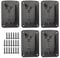 5 Pack Battery Mount Holder Compatible with Dewalt Milwaukee M18 18V, Wall Mount Rack Base with Screws, Electric Drill Tools Fixing Bracket Hanger, Black